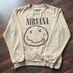 Nirvana Smiley Logo Sweatshirt - Size M